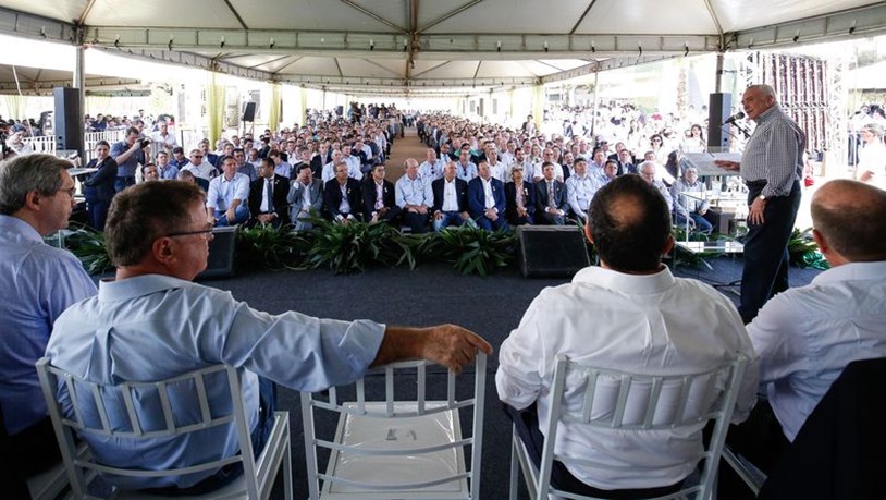 Presidente Temer discursa em inauguração de usina no Mato Grosso (foto: Alan Santos/PR)